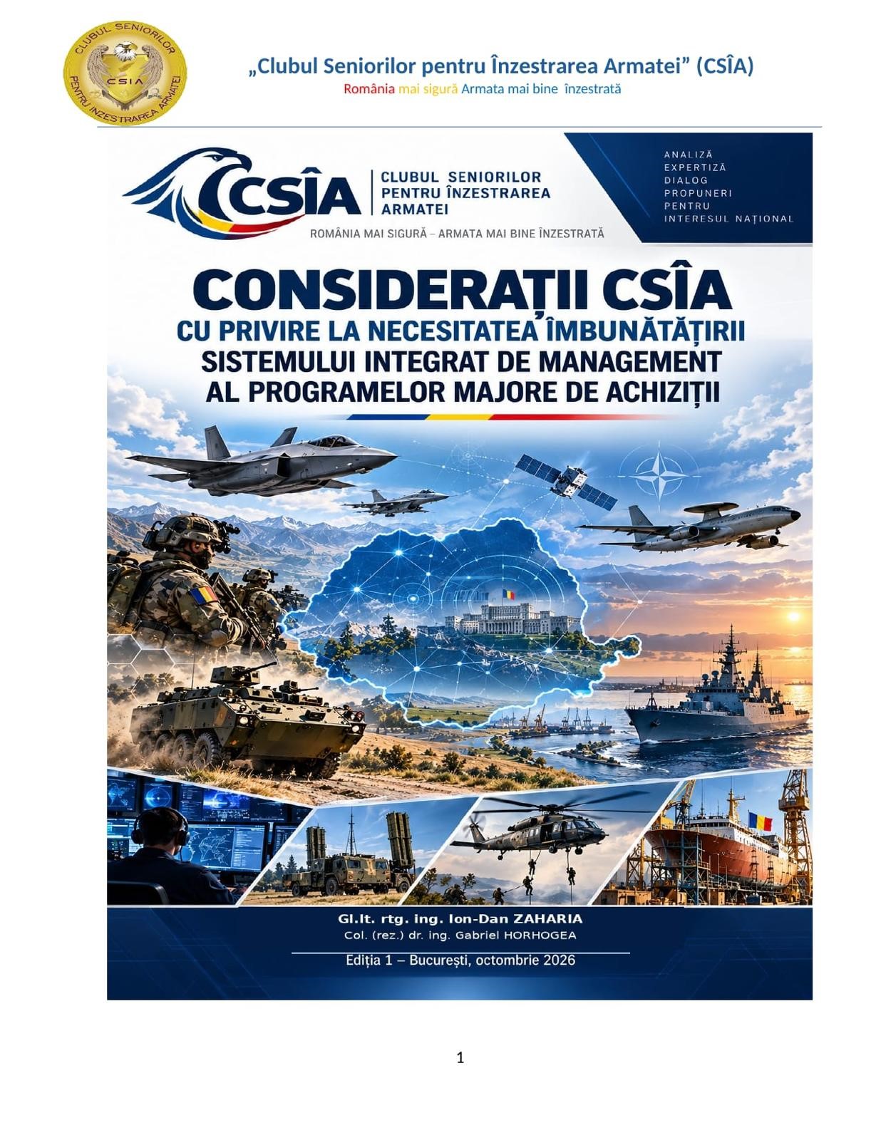 Consolidarea managementului în înzestrările MApN: de la achiziția de echipamente la capabilități militare