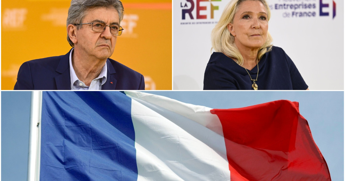 Războiul dintre centriști francezi favorizează un duel între Marine Le Pen și Jean-Luc Melenchon